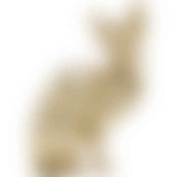 Deco Figur sitzende Katze Gold 27 cm
