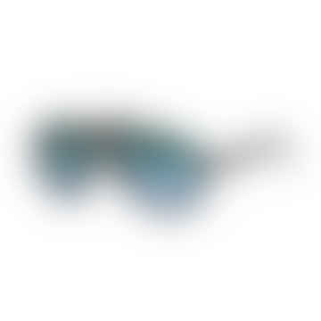 Dimitry Blue Lens Aviator Acetate Sunglasses (black / Gold)
