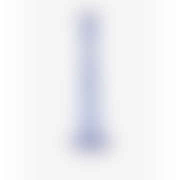 Blue And Lilac Piped Glass Candle Holder