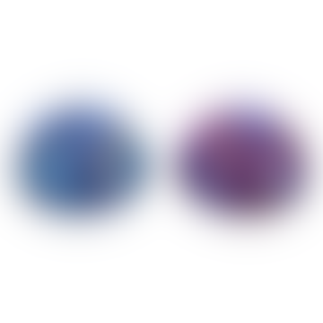Papisón de vidrio de plumas: azul o púrpura