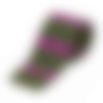 Cravate Tricot - Rayure Vert/Violet/Fuschia