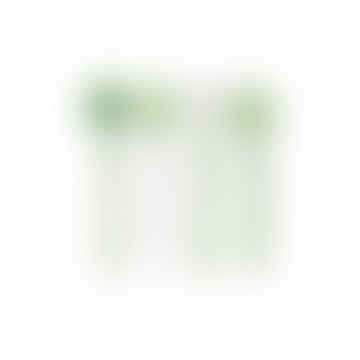 Verdrehte Glaslöffel | Grün/klar | Set von 4
