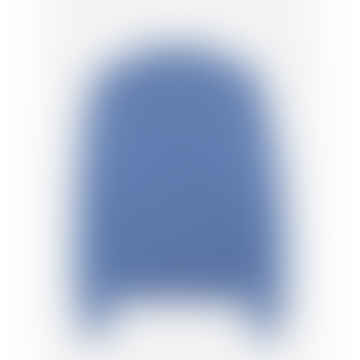 Himmelblauer übergroßer Pullover mit Rundhalsausschnitt aus Bio-Baumwolle