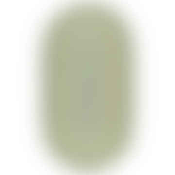92 cm x 152 cm Mint Alfombra trenzada ovalada