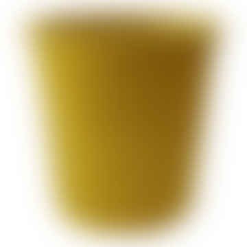 Hachiman Vaso da Fiori da Giardino Stile Rotondo No6 Senape Eco Carta Riciclata Mix 2,7l D185mm