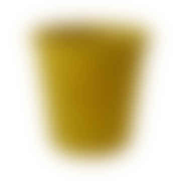 Hachiman Vaso da Fiori da Giardino Stile Rotondo No4 Senape Eco Carta Riciclata Mix 0,7l D120mm