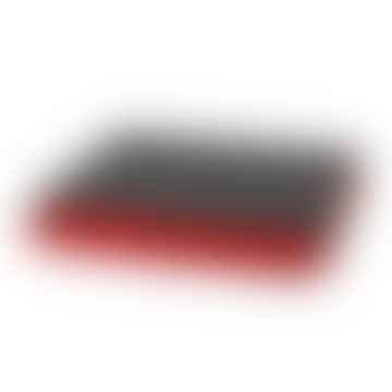 Bosign Laptray Grand plateau noir en plastique antidérapant avec coussin rouge