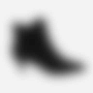 Black Saga Zip Suede Ankle Boots