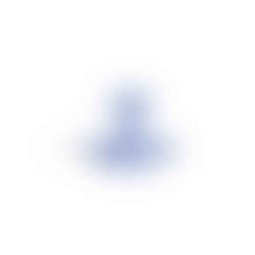 Flare Kerzenhalter hellblau mit weißen Linien