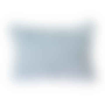 Grafisches bestickter Kissen Eisblau (35x50)