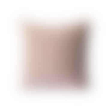 Striped Velvet Cushion Beige / Leber (45x45)