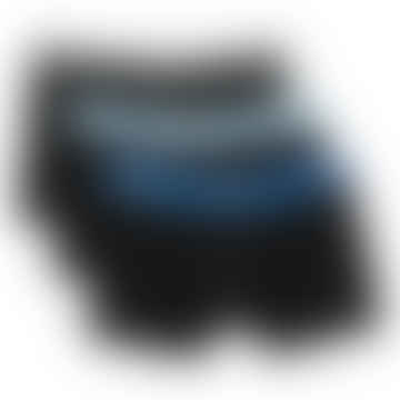 Lot de 3 Boxers Coton Stretch 5h3401 - Noir Avec Bleu/Bleu Ciel/Gris