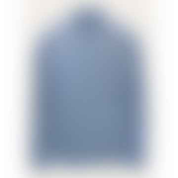 90889 Melange Flannel Custom Fit Shirt Dark Denim
