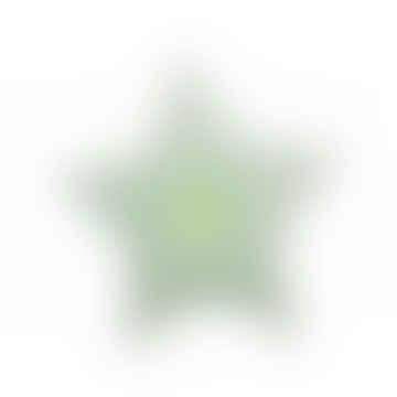 (30-0053) Coussin d'étoile en velours - menthe