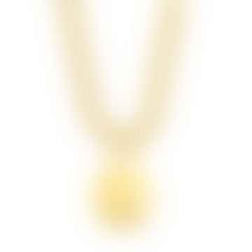 Natasja kurze organische Halskette - Goldbeschichtung