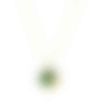 Zaubermünze Charme Halskette - grüner Onyx