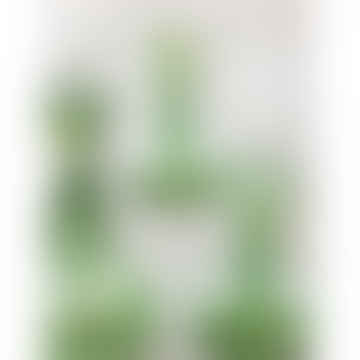 Leela Glass Candlestick - Spring Green - 8x10cm