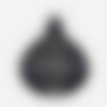 Sombra de lámpara de ratán de mandala - negro