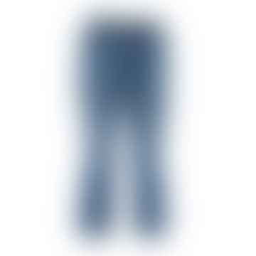 Victoria Cropa Mujer Pantalones azul claro