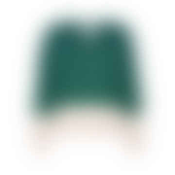 Raluca Pullover In Green Gradient Stripe