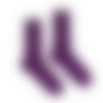 Klue Organic Cotton Solid Colour Socks In Purple Size Eu 41-46 Uk 7-11.5