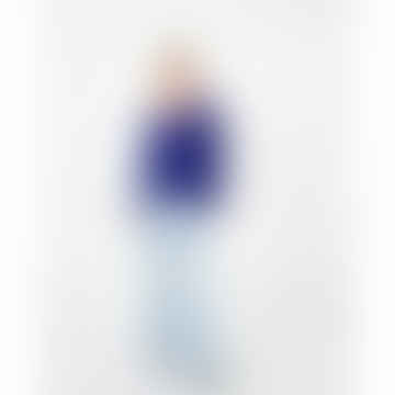 Angèle Oversize-Pullover mit V-Ausschnitt aus 100 % Kaschmir - Outremer