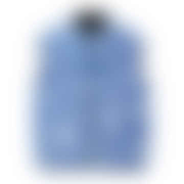 Micro Ripstop & Fleece Reversible Vest - Blue Check