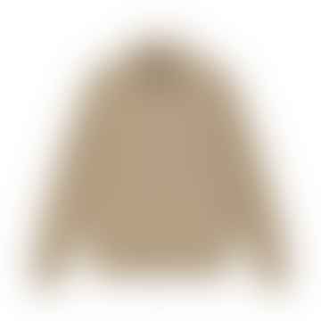 Khaki Overdyed Stock Logo Mock Sweatshirt