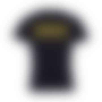 Barbour International Essential T-Shirt mit großem Logo, Schwarz, Gelb