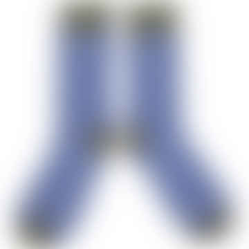 Men's Bee Ankle Socks- Blue/ Khaki