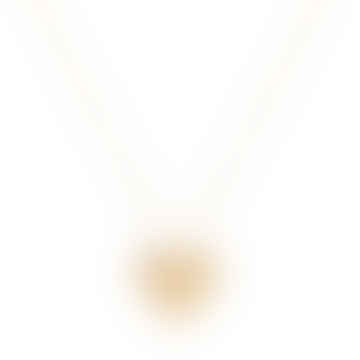 Maxi-Herz-Halskette an Büroklammerkette - Gold