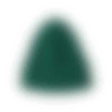 Weiße Blatt-Mütze aus gerippter Kaschmirmischung in Waldgrün