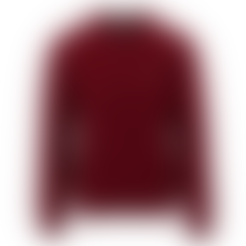 Lacoste Tricot Pullover mit V-Ausschnitt Burgund