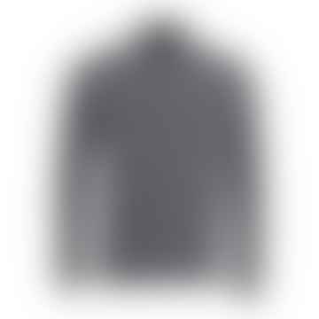 Fynch Hatton Half Zip Sweater in Steel Grey 1213611 936