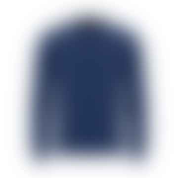 Fynch Hatton Lambswool Crew Neck Sweater in Night Blue 1209300 680