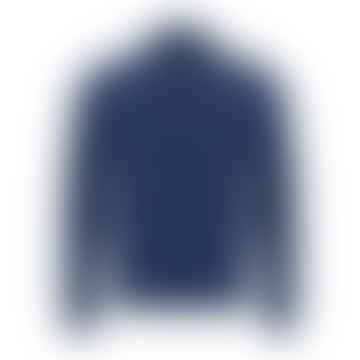 Fynch Hatton Lambswool Half Zip Sweater Night Blue 1209302 680