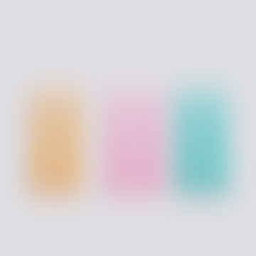 Twist Candles 6er-Set – Mandarin/Dunkelrosa/Aquagrün