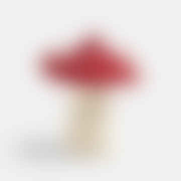 Candle Mushroom Dots Red