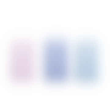Set De 6 Bougies Spirales Épaisses Lilas, Bleu Violet Et Bleu Clair
