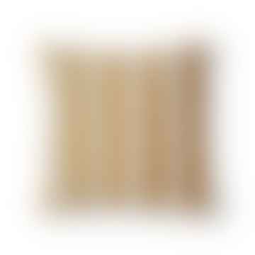 Streifenkissen Velvet Grau/Gold (50 x 50 cm)