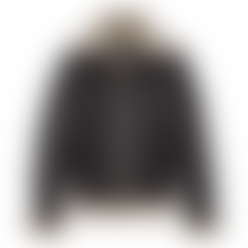 LC1259 B3 Sheepskin Leather Jacket Dark Brown