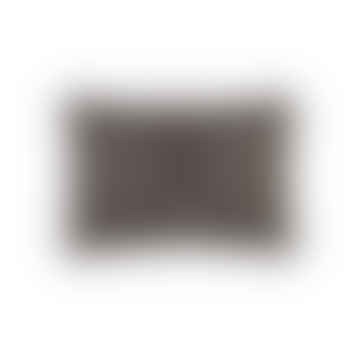 Kissenbezug Dunkelbraun Weiß Größe 60 x 40cm