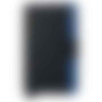 Mini portefeuille en noir mat et bleu
