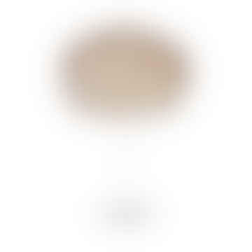 Lampe de table Eos moyenne plume marron clair avec pied Santé blanc