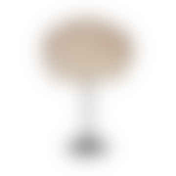 Lámpara de mesa Feather Eos en marrón claro mediano con pie negro Santé
