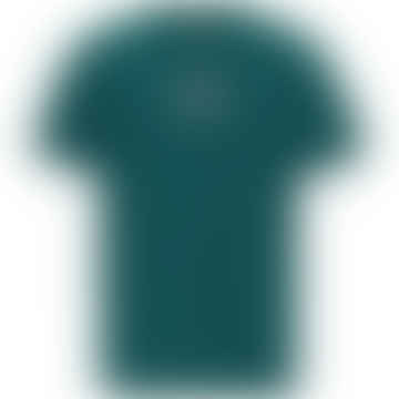 Tommy Jeans Timeless Flocked Flag T-Shirt – Dark Turf Green