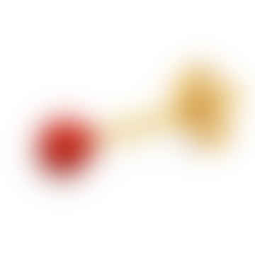 Color Ball 1pcs Orecchino - Rosso Passione