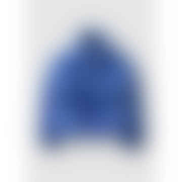 Klein Blue Womens Dip Dye Faux Fur Pullover Jacket