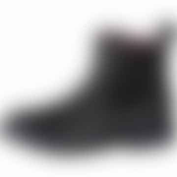 Denisa wasserdichter Chelsea-Stiefel aus Leder (schwarz) Nur 27