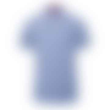 Terry Royal Blue & White Gingham Short-sleeved Shirt